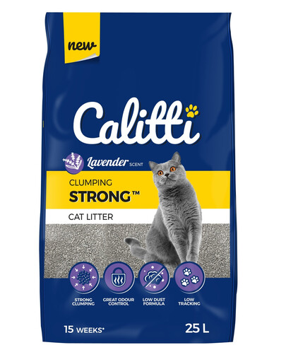 CALITTI Strong Bentonīta kaķu pakaiši ar lavandas aromātu 25 l