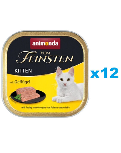ANIMONDA Vom Feinsten Kitten ar mājputnu gaļu 12x100 g