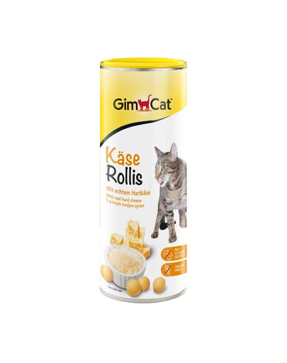 GIMCAT Tasty Tabs Kase-Rollis 425 g siera kārums kaķiem