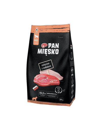 PAN MIĘSKO Teļa gaļa ar tītaru M 20kg