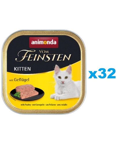ANIMONDA Vom Feinsten Kitten mājputni 32x100 g