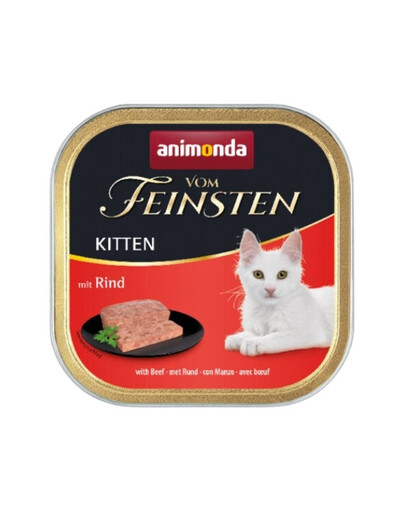 ANIMONDA Pastēte kaķiem Feinsten Kitten ar liellopa gaļu, 100 g