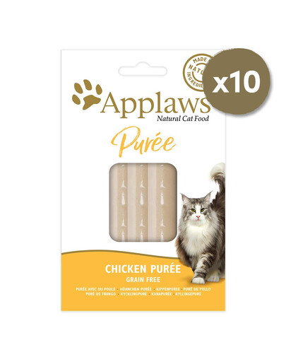 APPLAWS Cat Treat Chicken Puree 10 x (8 x 7g) kārums kaķiem ar vistas gaļu