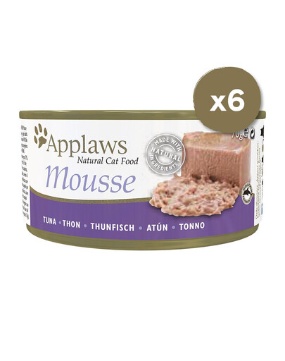 APPLAWS Cat Mousse Tin 6 x 70 g Tuna mitrā kaķu barība ar tunci