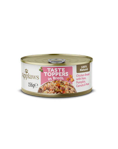 APPLAWS Dog Tin Taste Toppers 72x156g bundžās buljonā suņiem