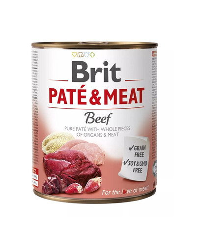 BRIT Pate&Meat beef 800 g liellopu gaļas pastēte suņiem