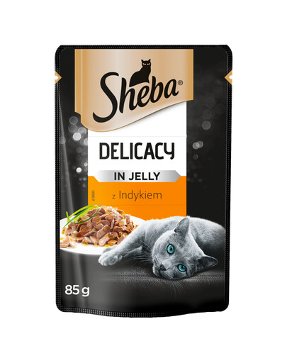 SHEBA SHEBA Delicacy in jelly tītara gaļa 85g