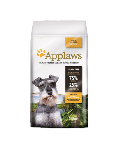 Applaws Dog Senior visu šķirņu suņiem, vistas gaļa 7,5 kg , kas vecāki par 7 gadiem