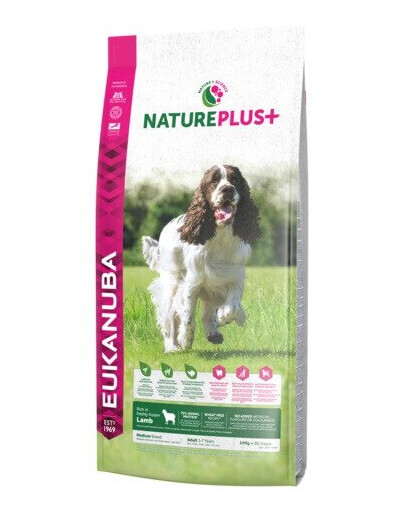 Eukanuba Nature Plus+ Adult Medium Breed Rich In Freshly Frozen Lamb 14 kg