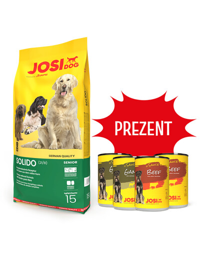 JOSERA JosiDog Solido zemas aktivitātes suņu barība 15 kg + 4 kārbas BEZMAKSAS