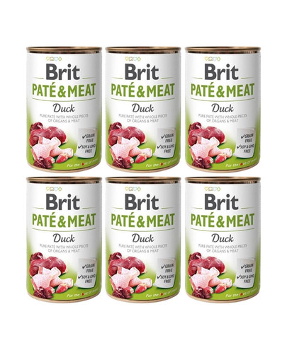 BRIT Pate&Meat duck 6x400 gpīļu pastēte suņiem