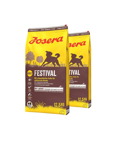 JOSERA Festival 2x12,5kg izvēlīgiem pieaugušiem suņiem ar mērci