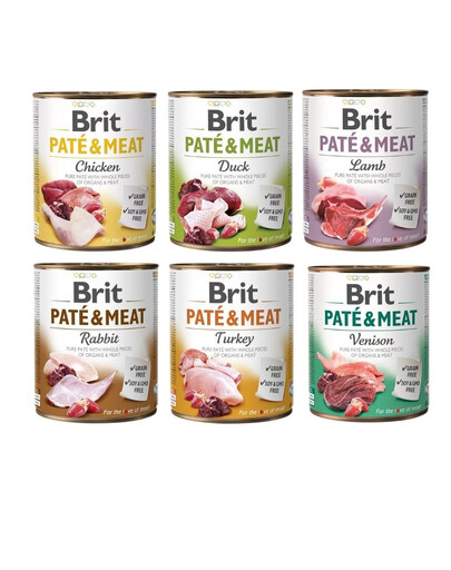 BRIT Pate&Meat Garšu maisījums 6x800 g suņu pastēte