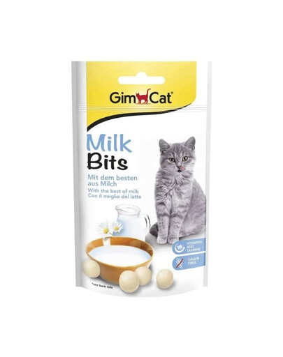 GIMCAT Tasty Tabs Milk Bits 40 g piena kārums kaķiem