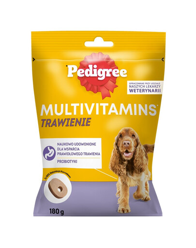 PEDIGREE Multivitamīni Gremošanas papildbarība pieaugušiem suņiem ar vistas garšu 6x180 g