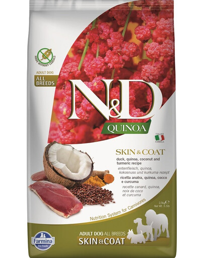 N&D Dog Quinoa Skin & Coat Duck 2,5 kg