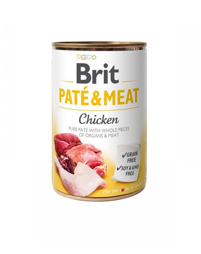 BRIT Pate&Meat chicken 400 g vistas pastēte suņiem