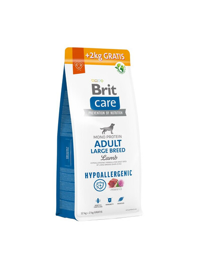 BRIT Care Hypoallergenic Adult Large Breed ar jēra gaļu 12+2 kg BEZMAKSAS