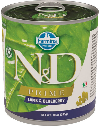 FARMINA N&D Prime Lamb & Blueberry Konservi suņiem ar jēra gaļu un mellenēm 285 g
