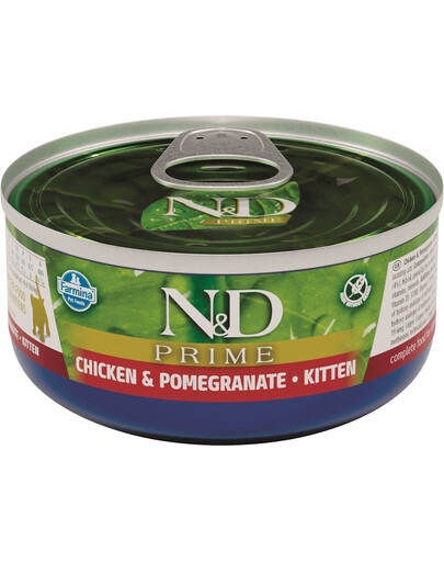 FARMINA N&D PRIME Chicken & Pomegranate Kitten Canned konservi 70 g