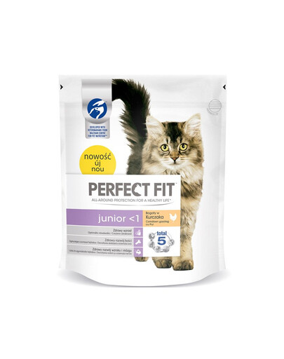 Perfect Fit Junior (< 1 gadi) barība, bagātināta ar vistas gaļu 5 X 750
