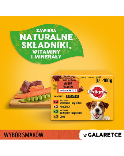 PEDIGREE Adult konservi pieaugušiem suņiem ar jēra, putnu, liellopu gaļu 48x100 g