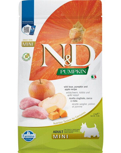 N&D GF Pumpkin Boar & Apple Adult Mini 2,5 kg