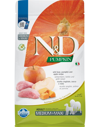 N&D GF Pumpkin Boar & Apple Adult Medium & Maxi 2,5 kg