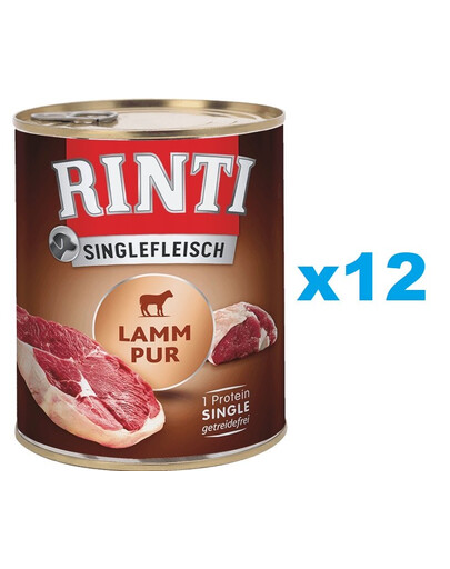 RINTI Singlefleisch Lamb Pure monoproteīns 12x800 g
