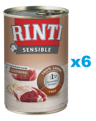 RINTI Sensible jēra gaļa ar rīsiem 6x400 g