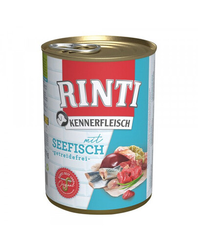RINTI Kennerfleisch Jūras zivis, barība bez graudiem 400 g