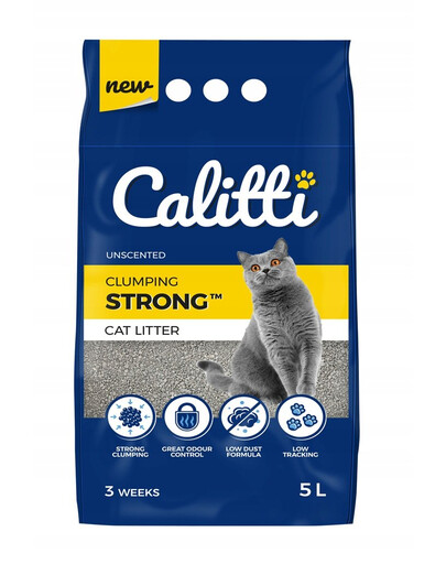 CALITTI Strong Unscented Bentonīta pakaiši kaķiem bez aromāta 5 l