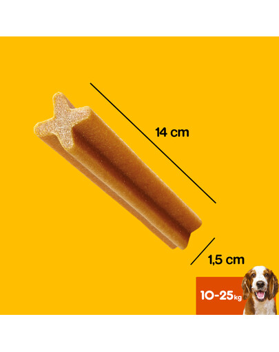 Pedigree DentaStix Gardums (10-25 kg ķermeņa svars) vidēji lielu šķirņu suņiem 180 g