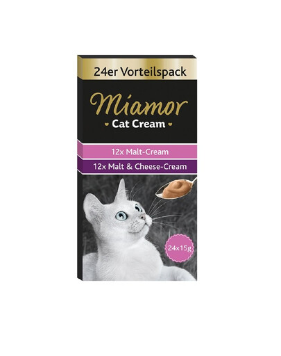 MIAMOR Cat Cream maisījums iesala pasta + siers 24 x 15 ml