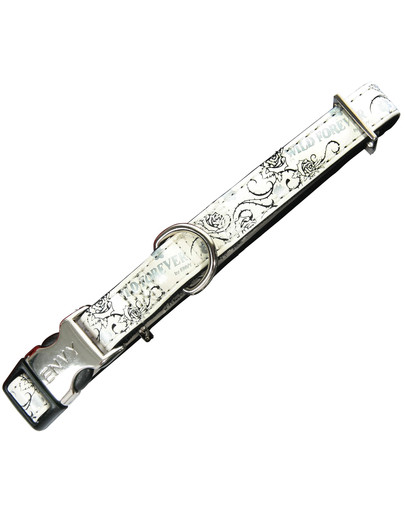 Zolux Envy reguliuojamas antkaklis Wild Forever 15 mm baltas