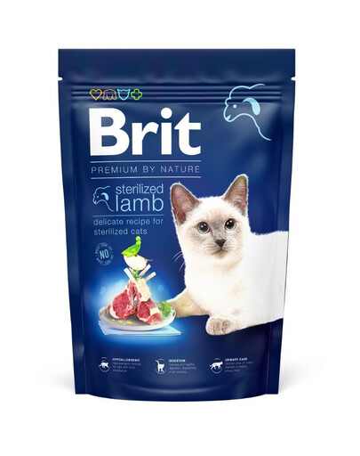 BRIT Cat Premium by Nature Sterilised lamb sterilizētiem kaķiem ar jēra gaļu 1,5 kg