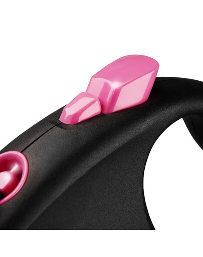 Automātiskā siksna Melns dizains M siksna 5 m rozā krāsā