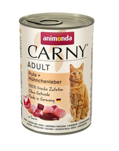 ANIMONDA Carny Adult kaķiem ar tītara gaļu un vistu akniņām, 400 g