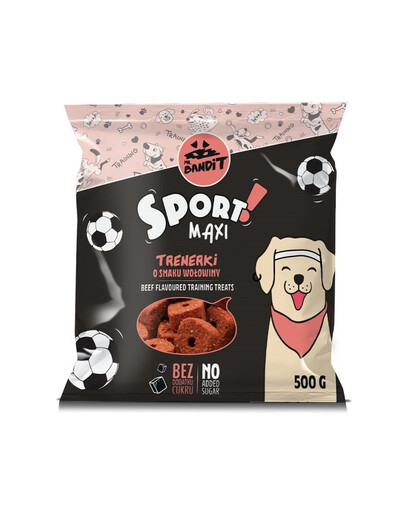 MR. BANDIT Sport Maxi Trainers ar liellopa gaļas garšu suņiem 500 g