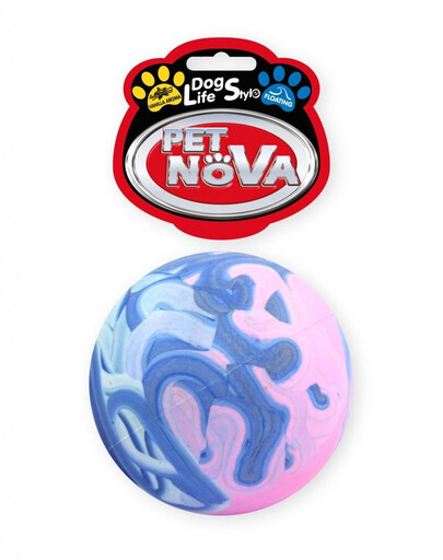 PET NOVA DOG LIFE STYLE Pilnvērtīga peldoša bumba 7 cm lieluma daudzkrāsaina vaniļas smarža