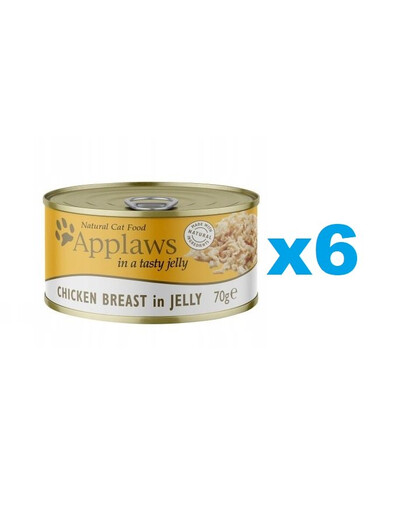 APPLAWS Cat Adult Chicken Breast in Jelly vistas gaļa želejā 6x70g