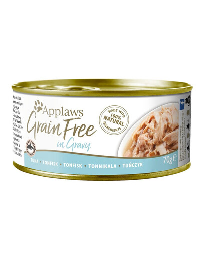 APPLAWS Cat Adult Grain Free in Gravy Tuna tuncis mērcē 24x70 g