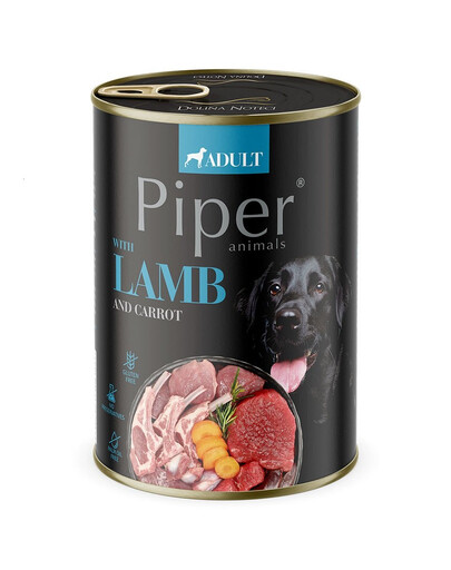 PIPER Mitrā barība ar jēra gaļu un burkāniem suņiem 400 g
