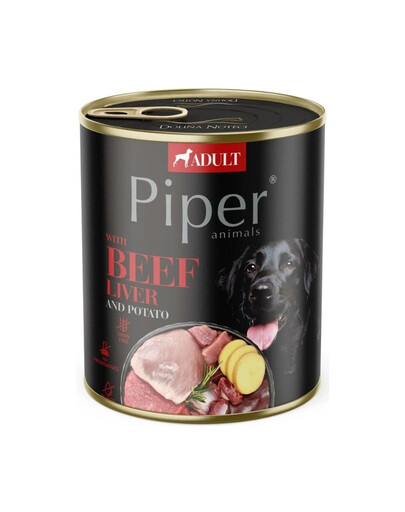 PIPER Mitrā barība ar liellopu aknām un kartupeļiem suņiem 800g