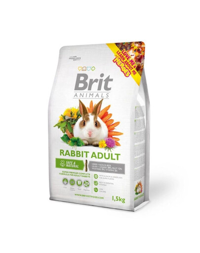 BRIT ANIMALS Rabbit Adult Complete 1,5kg pieaugušiem trušiem