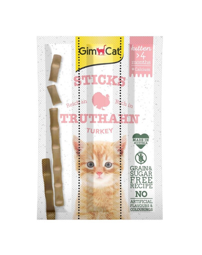 GIMCAT Sticks Kitten Turkey 3 gab. tītara nūjiņas kaķēniem