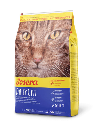 JOSERA Daily Cat 10 kg Pieaugušo kaķu barība bez graudiem + makšķere BEZMAKSAS