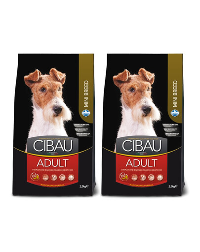 FARMINA Cibau Adult Mini barība pieaugušiem maziem suņiem 2 x 2,5 kg
