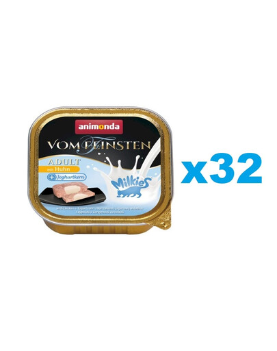 ANIMONDA Vom Feinsten Adult Milk Centr with Chicken&Yoghurt 32x100 g vistas gaļa un jogurts