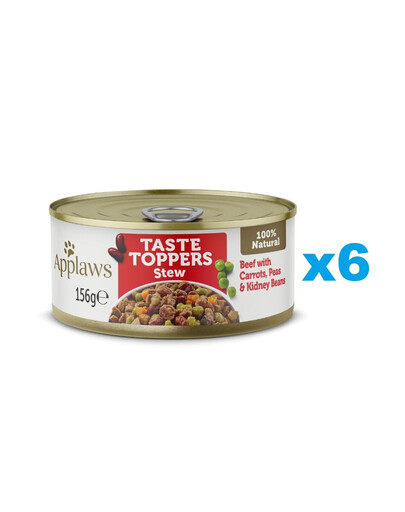 APPLAWS Taste Toppers Sautējums ar liellopu gaļu, burkāniem un zirņiem 6x156 g
